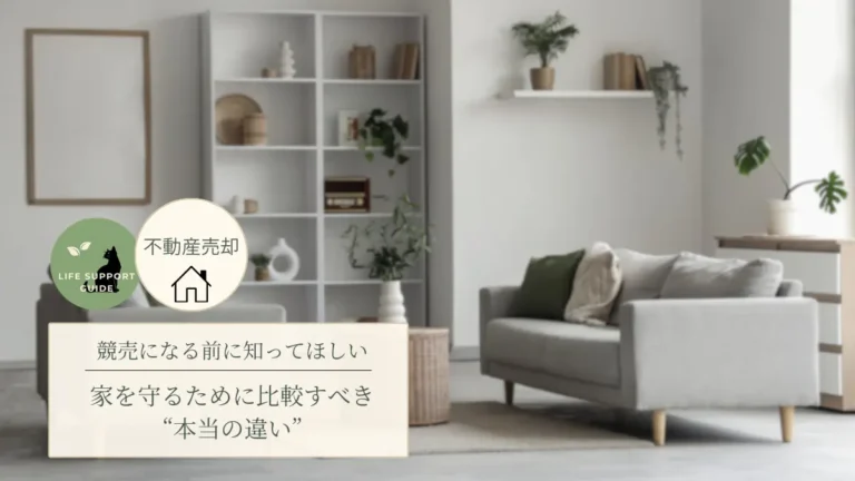 競売になる前に知ってほしい。家を守るために比較すべき”本当の違い”