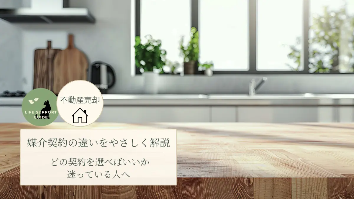 媒介契約の違いを優しく解説。どの契約を選べば良いか迷っている人へ