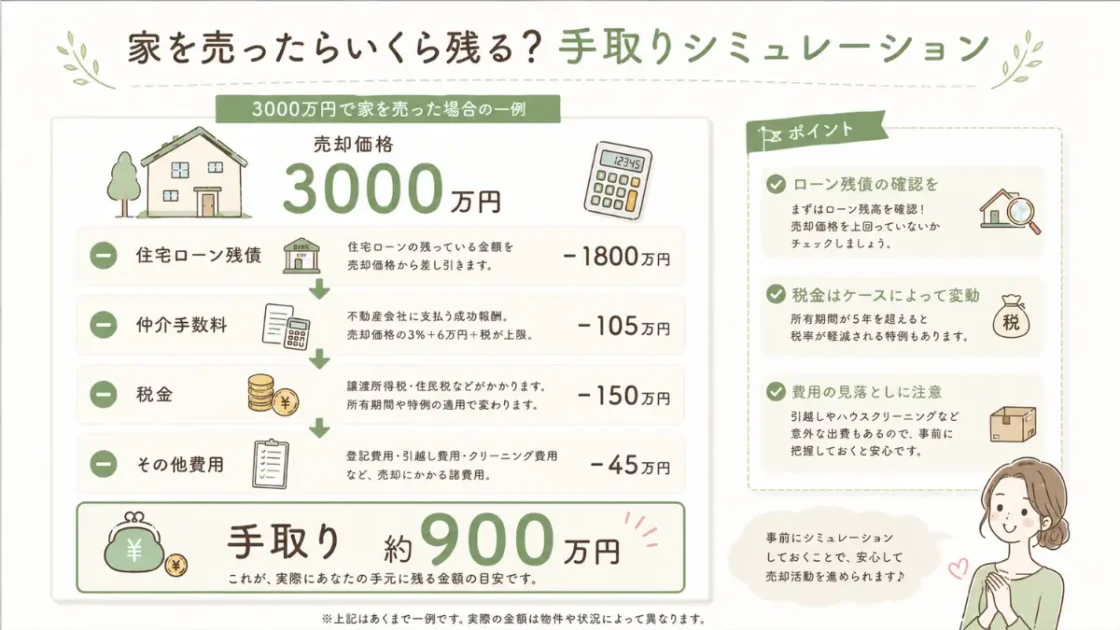 家を売ったらいくら残る？手取りシミュレーション