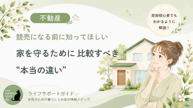 競売になる前に知ってほしい。家を守るために比較すべき本当の違い