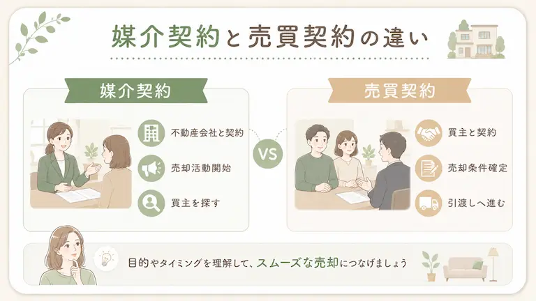 媒介契約と売買契約の違い