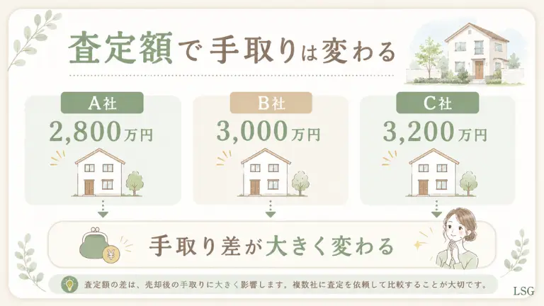 査定額で手取りは変わる