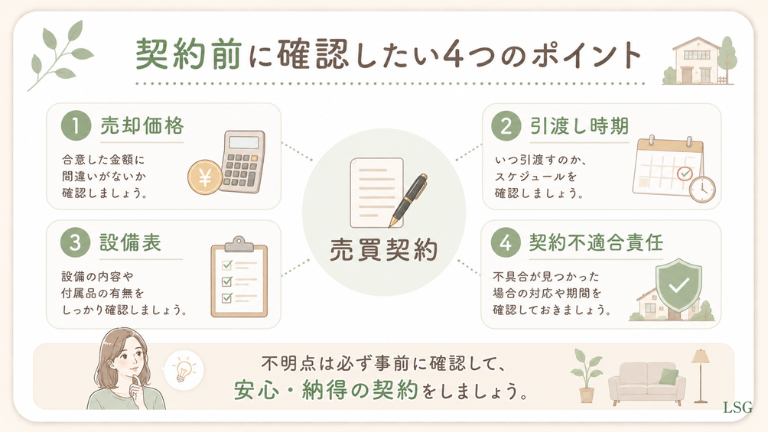 契約前に確認したい4つのポイント