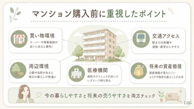 マンション購入前に重視したポイント