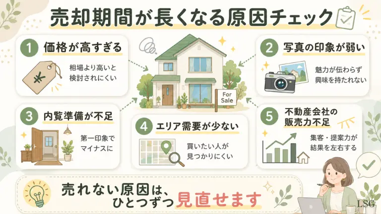 売却期間が長くなる原因チェック