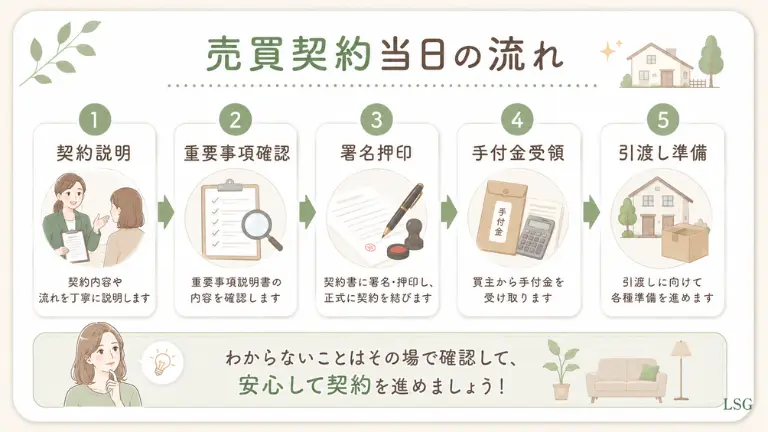 売買契約当日の流れ